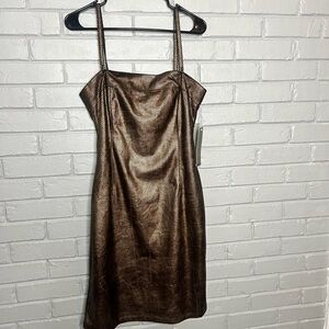 Hennes Elegant Brown Metallic Dress